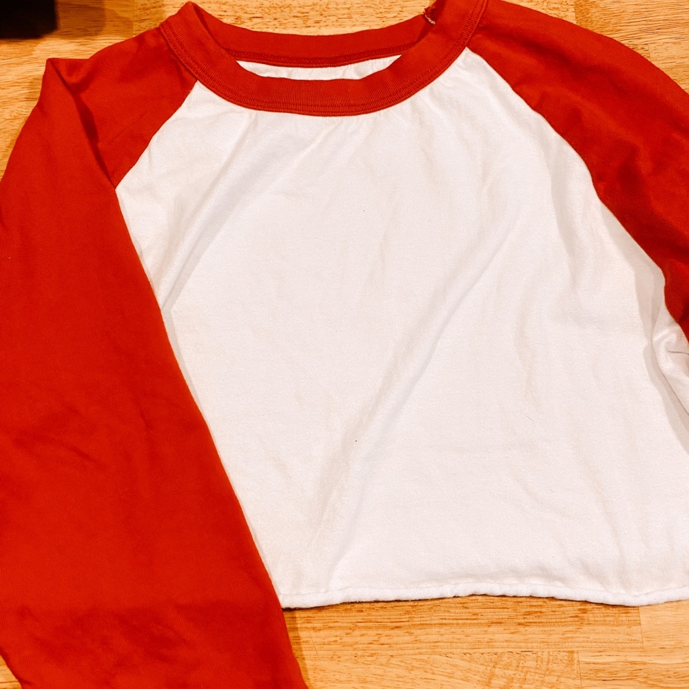 J. Galt/Brandy Melville Crop Baseball Tee